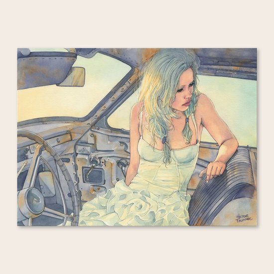 In a Car Canvas Print