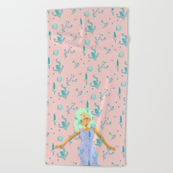 Design Based in Reality Pink Beach Towel