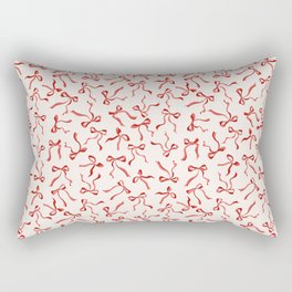 Coquette red Bows Rectangular Pillow