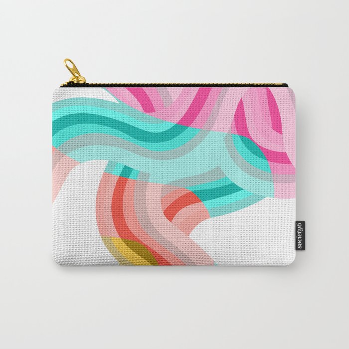 Neon Pastel Rainbows Dance Carry-All Pouch