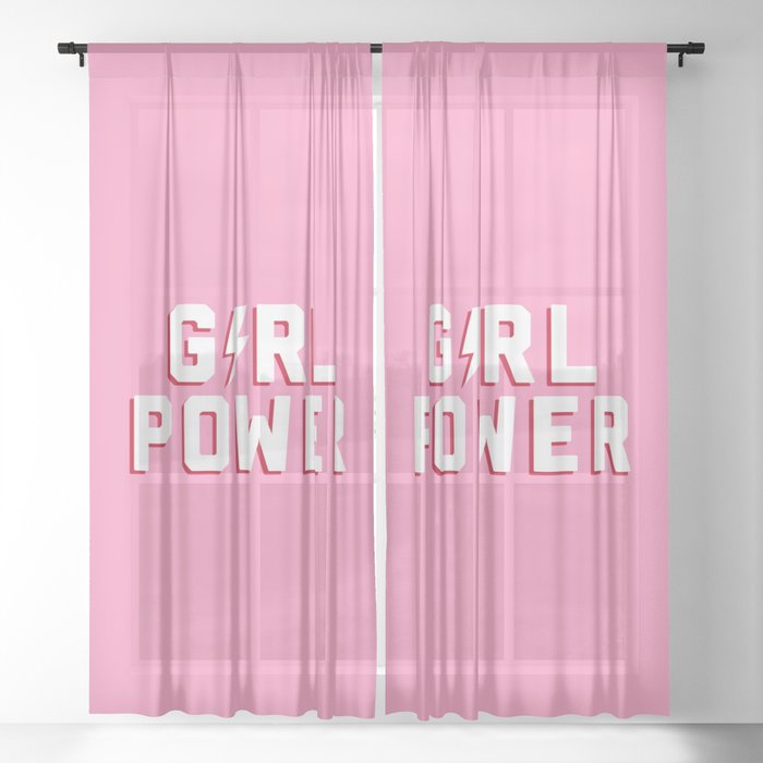 Girl Power Sheer Curtain