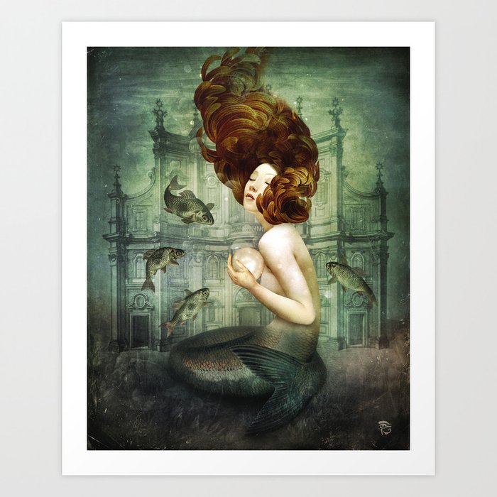 Discover the motif THE MERMAID´S PEARL by Christian Schloe as a print at TOPPOSTER