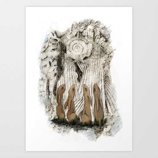Hares Art Print