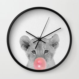 lion baby bubblegum Wall Clock