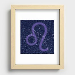 Leo Zodiac Constellation Recessed Framed Print