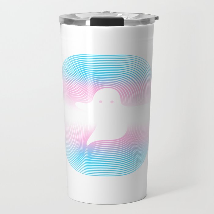 Ghost Files Trans Pride Logo Travel Mug