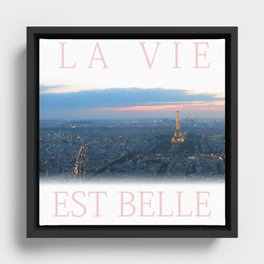 La Vie Est Belle Framed Canvas
