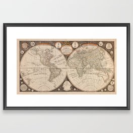 World Map Framed Art Print