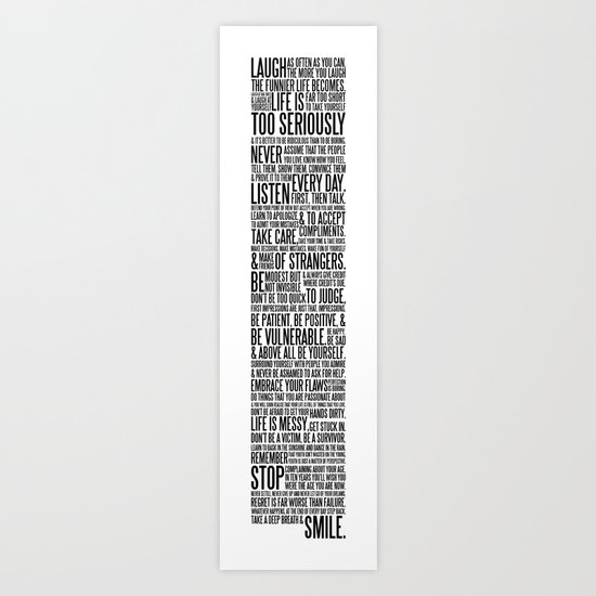 The AMS Manifesto - B&W Art Print