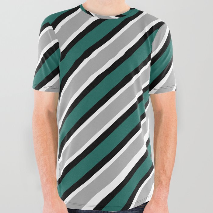 Green black and hotsell white graphic tee