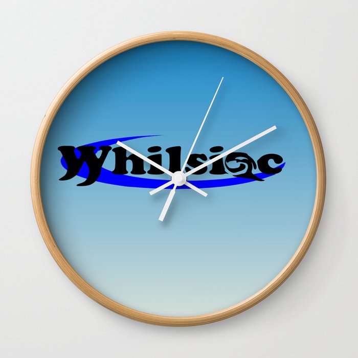 Whilsiac Text Logo Wall Clock