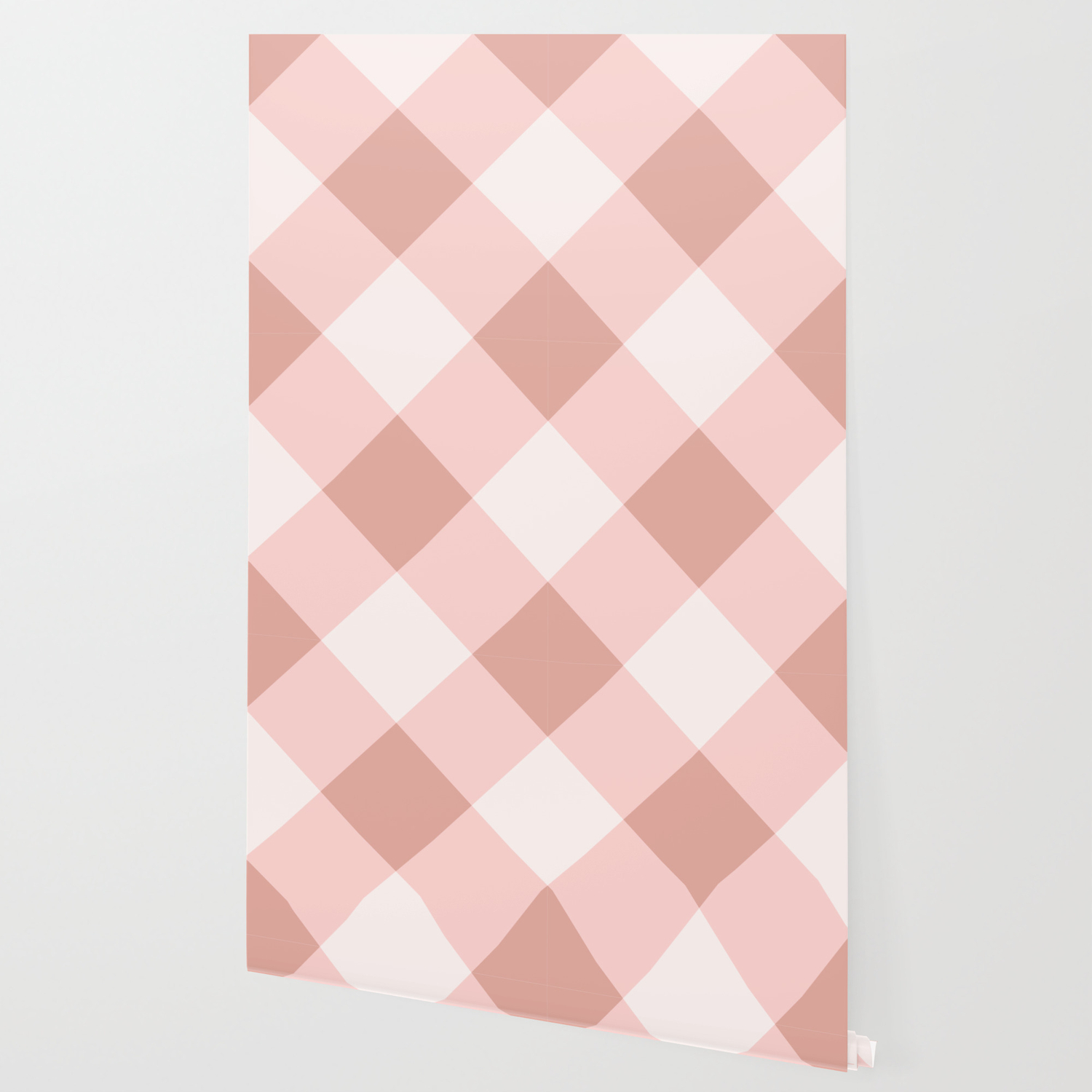Diagonal Buffalo Check Pale Pink Wallpaper By Danadudesign Society6
