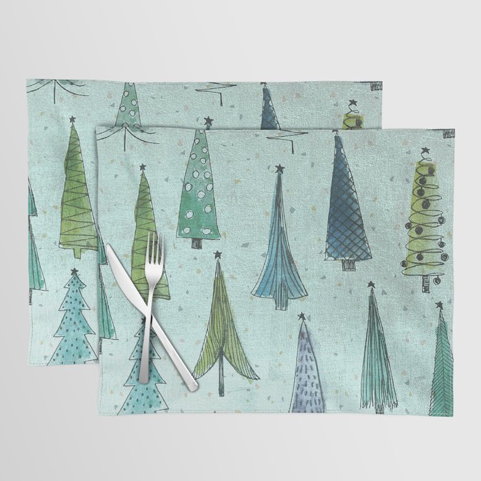 MidCentury Christmas Trees 1.0 Placemat