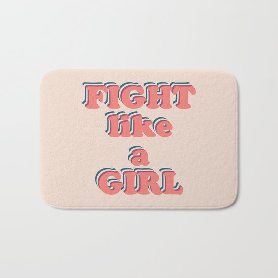 Fight Like a Girl Bath Mat