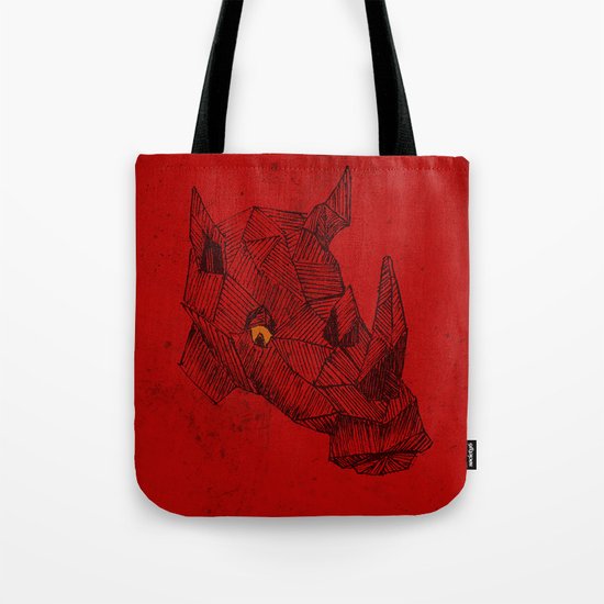 Red Rhino Tote Bag