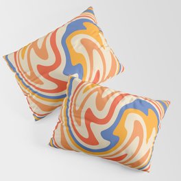 70s Retro Swirl Color Abstract 2 Pillow Sham