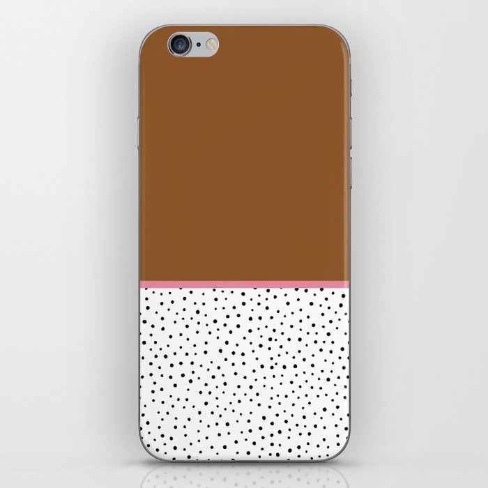 Afghan Tan + Carissma Pink + Polka Dots Composition  iPhone Skin