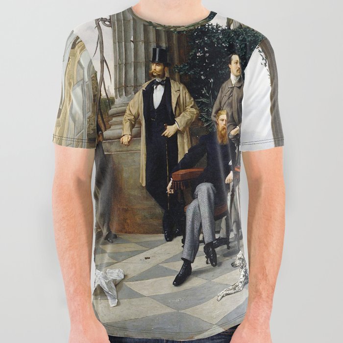 James Tissot The Circle of the Rue Royale Men's Club All Over Graphic Tee