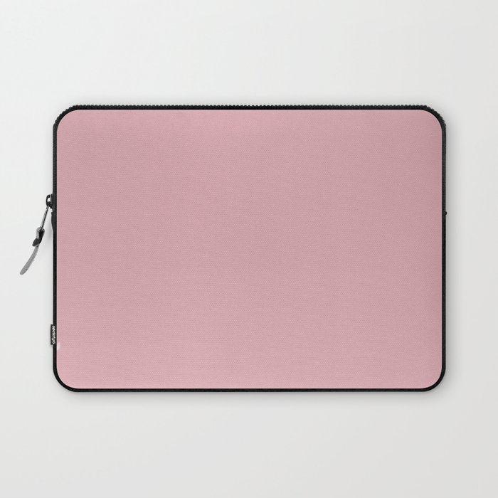 Pastel Pink Crepe Solid Color Hue Shade - Patternless Laptop Sleeve