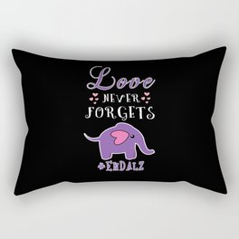 Elephant Love End Alzheimer Alzheimer's Awareness Rectangular Pillow