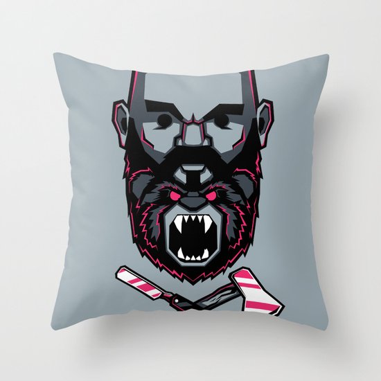 Wild BEARd Throw Pillow