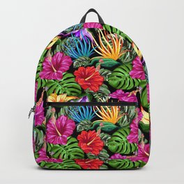 Tropical Flora Summer Mood Pattern Backpack