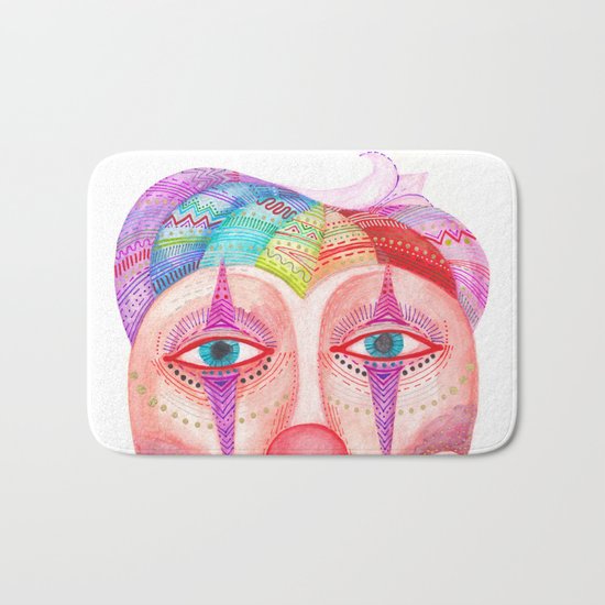 mask - trust the clown Bath Mat