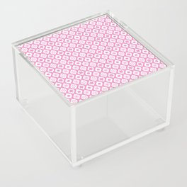 Pink Retro Christmas Pattern Acrylic Box