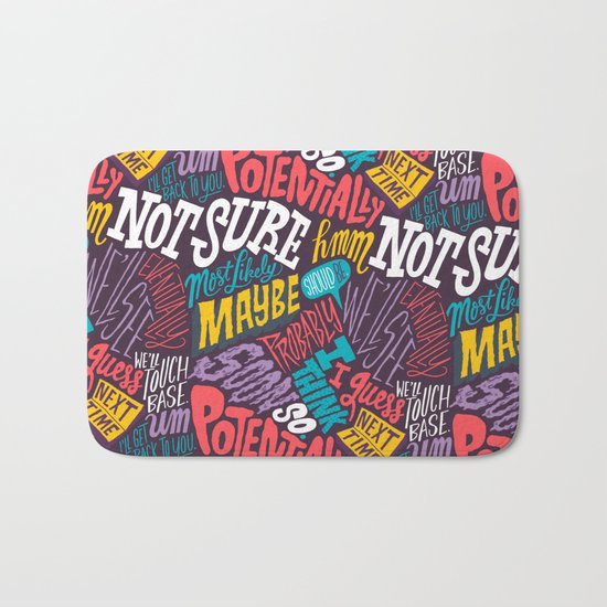 Pattern of Uncertainty Bath Mat
