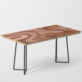 Modern Abstract Pattern 12 in Earthy Terracotta (Liquid Swirl Design) Coffee Table