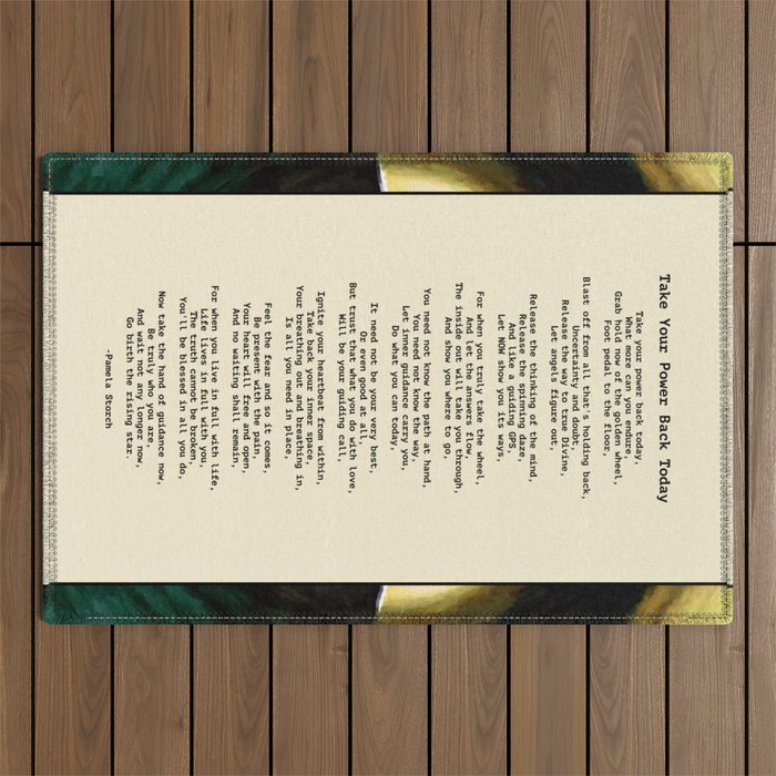Take Your Power Back Today Poem Outdoor Rug