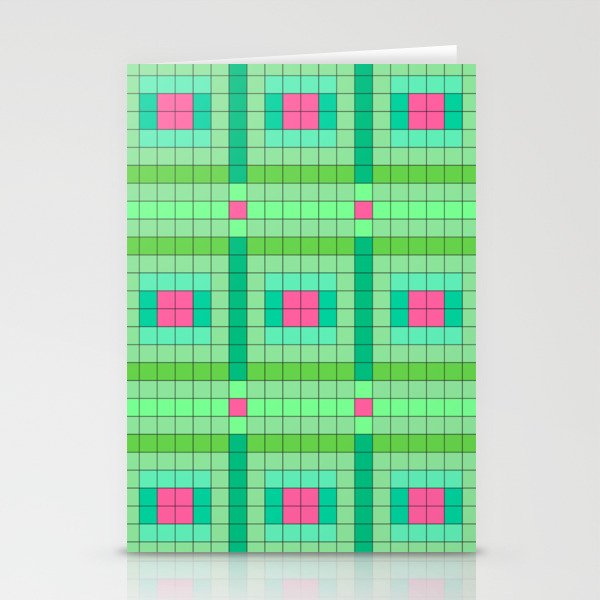 Checkboard Pattern Design Stationery Cards
