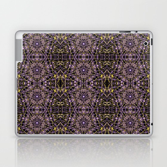 Liquid Light Series 57 ~ Purple & Yellow Abstract Fractal Pattern Laptop & iPad Skin