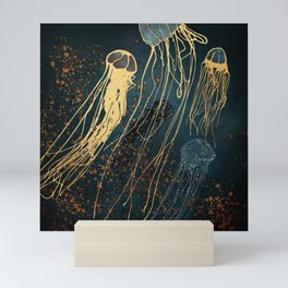 Metallic Jellyfish Mini Art Print