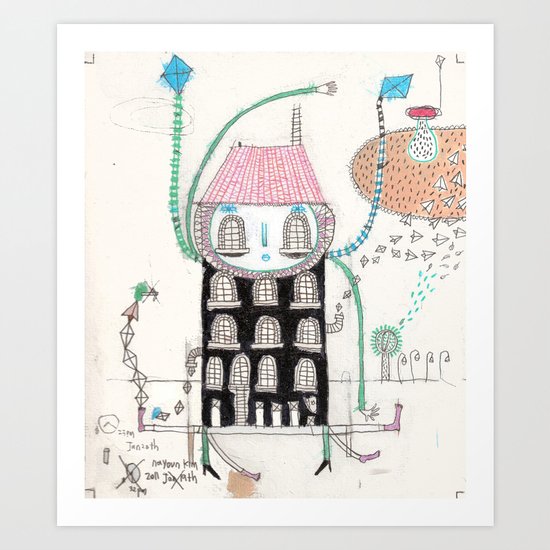 Knock Knock Knock Art Print