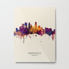 Minneapolis Minnesota Skyline Metal Print