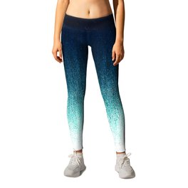 Teal Ombré Leggings | Gradient, Fashion, Water, Ombre, Modern, Style, Ocean, Pattern, Chic, Ink 