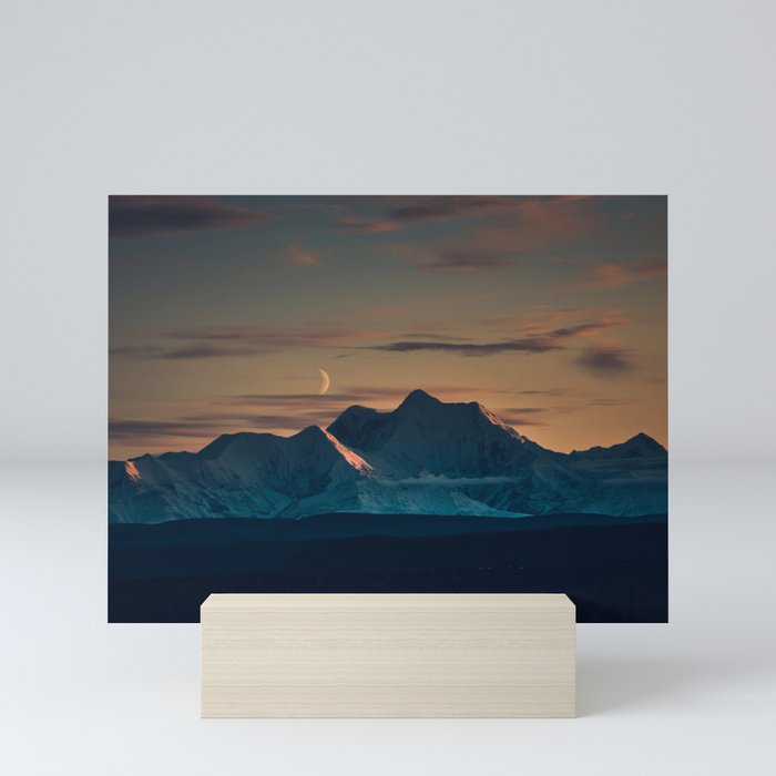 Sunset over the Alaska Range, Delta Junction Mini Art Print