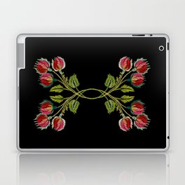 Embroidered Scandi Flowers Laptop & iPad Skin
