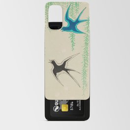 Spring Swallows on Willows Vintage Japanese Bird Android Card Case