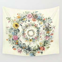 Flower circle Wall Tapestry