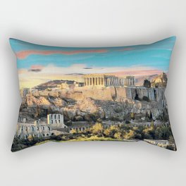 Athens Vintage Travel Rectangular Pillow