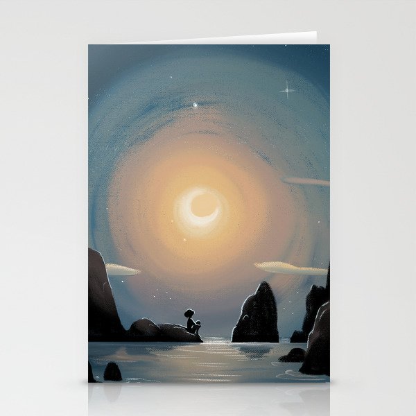 Crescent Moon Stationery Cards