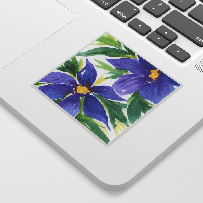 Purple Clementine Flowers Sticker