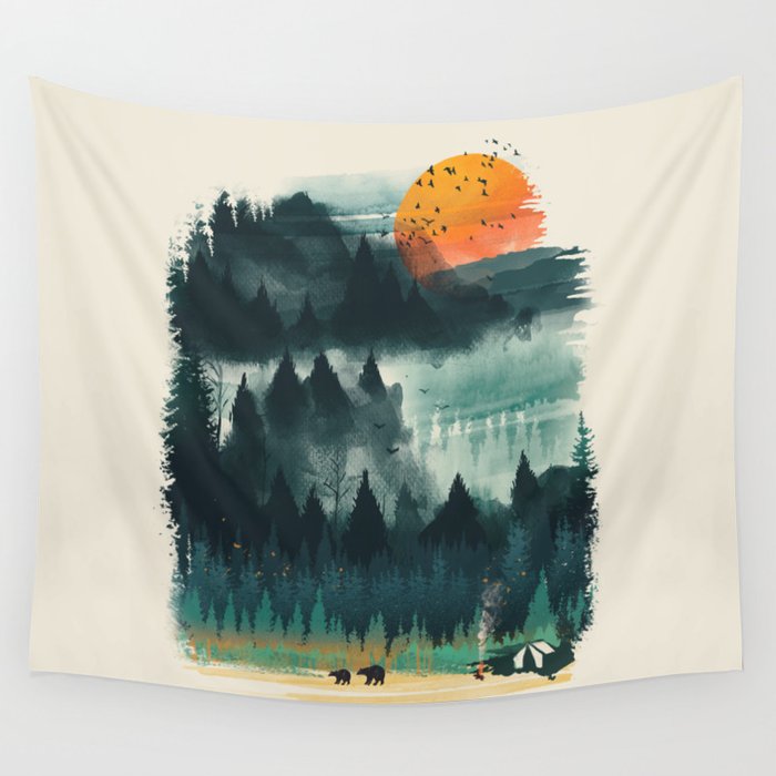 Wilderness Camp Wall Tapestry