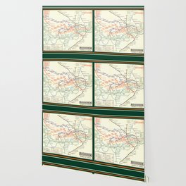 Vintage London Underground Map Wallpaper