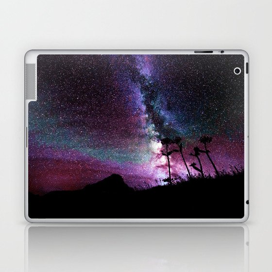 Milky Way Landscape Deep Purple Blue Teal Laptop & iPad Skin
