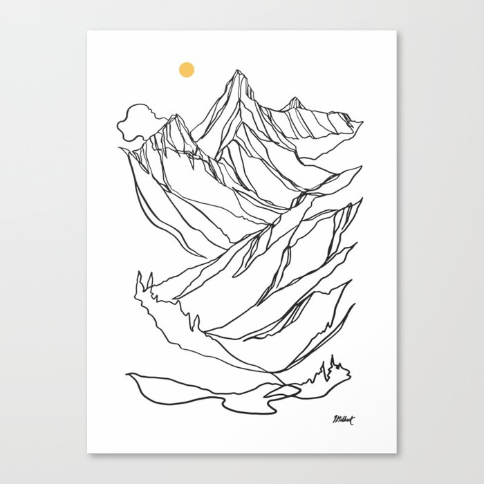 The Don Wall :: Single Line Canvas Print
