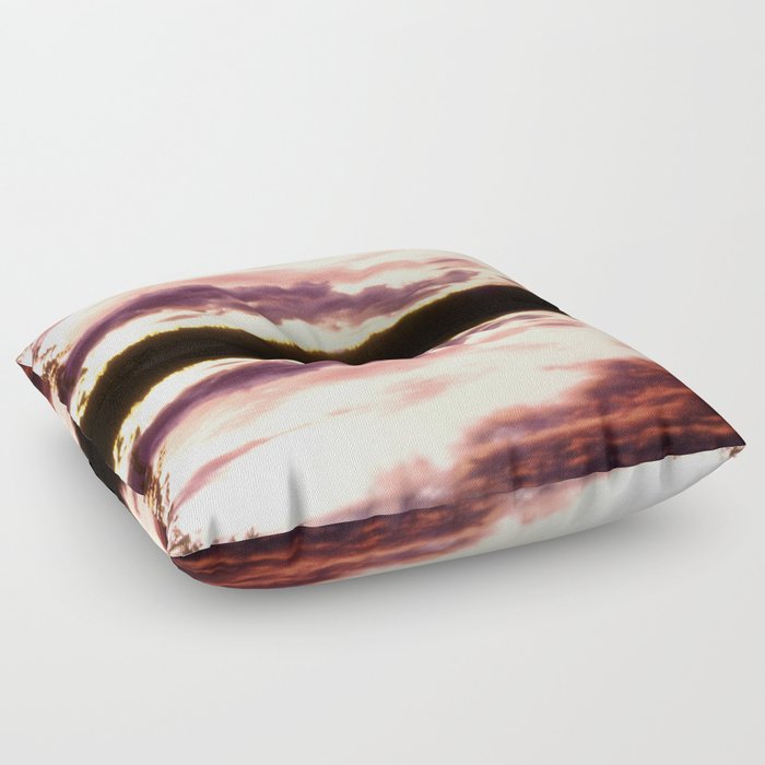 Rorschach's Sunset Floor Pillow