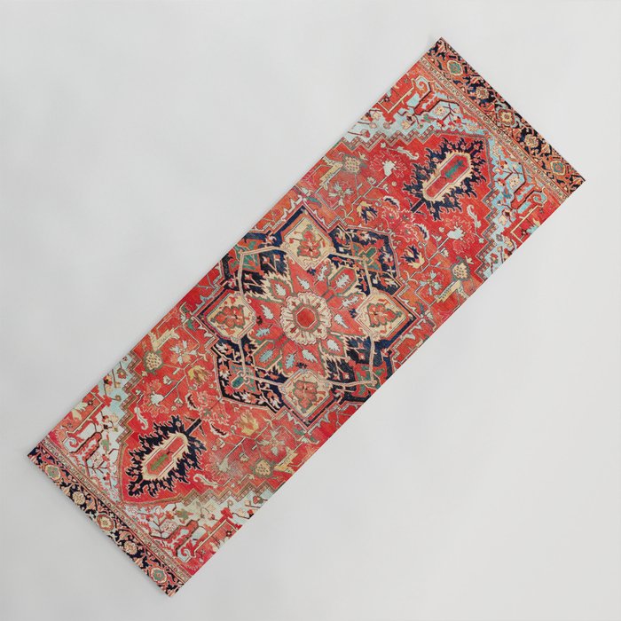 Heriz Azerbaijan Northwest Persian Rug Print Yoga Mat by Vicky